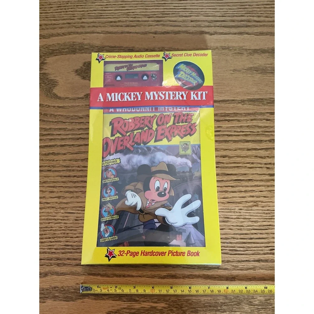 Disney Mickey Mystery Kit Robbery on the Overland Express Book Cassette Decoder